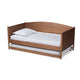 Baxton Studio Veles Mid-Century Modern Ash Wanut Finished Wood Daybed with Trundle