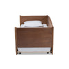 Baxton Studio Veles Mid-Century Modern Ash Wanut Finished Wood Daybed with Trundle