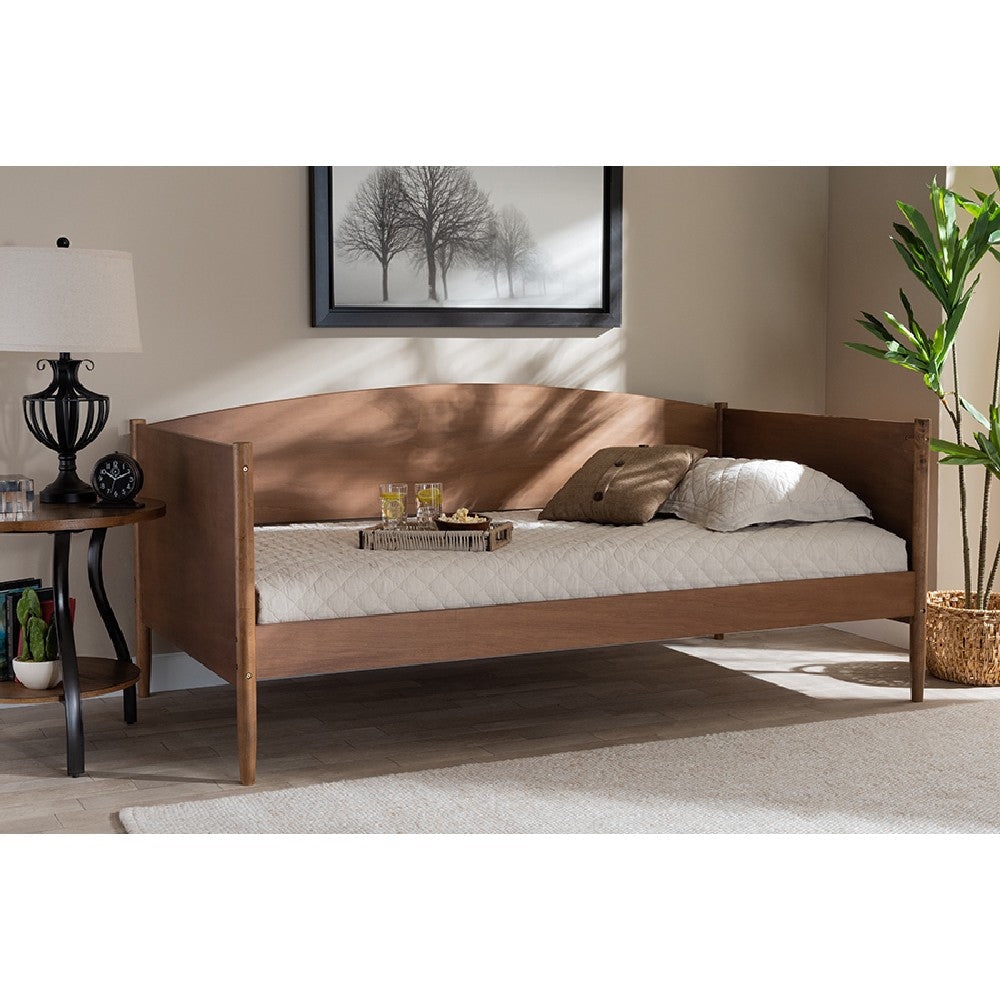 Baxton Studio Veles Mid-Century Modern Ash Wanut Finished Wood Daybed WHI-MG0016-Ash-Walnut-Daybed