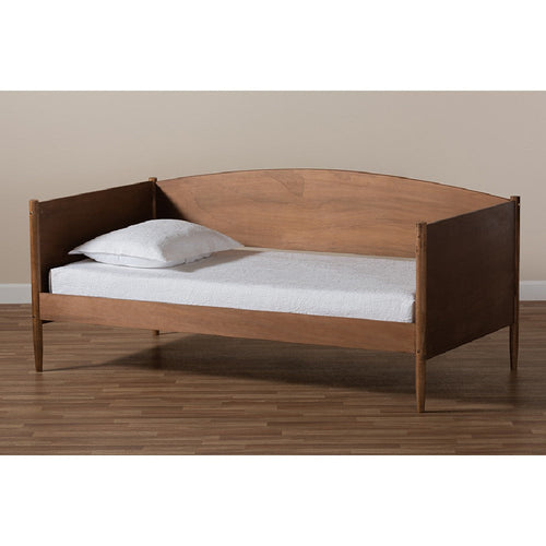 Baxton Studio Veles Mid-Century Modern Ash Wanut Finished Wood Daybed