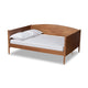 Baxton Studio Veles Mid-Century Modern Ash Walnut Finished Wood Full Size Daybed WHI-MG0016-Walnut-Daybed-Full