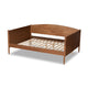 Baxton Studio Veles Mid-Century Modern Ash Walnut Finished Wood Full Size Daybed WHI-MG0016-Walnut-Daybed-Full