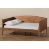 Baxton Studio Veles Mid-Century Modern Ash Walnut Finished Wood Full Size Daybed