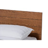 Baxton Studio Regina Modern Rustic Ash Walnut Brown Finished Wood Full Size Platform Storage Bed with Built-In Shelves