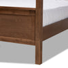 Baxton Studio Veronica Modern and Contemporary Walnut Brown Finished Wood King Size Platform Canopy Bed WHI-MG0021-1-Walnut-King