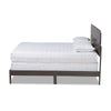 Baxton Studio Anthony Modern and Contemporary Dark Grey Oak Finished Wood King Size Panel Bed