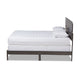 Baxton Studio Anthony Modern and Contemporary Dark Grey Oak Finished Wood King Size Panel Bed