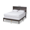 Baxton Studio Anthony Modern and Contemporary Dark Grey Oak Finished Wood King Size Panel Bed