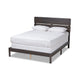 Baxton Studio Anthony Modern and Contemporary Dark Grey Oak Finished Wood King Size Panel Bed