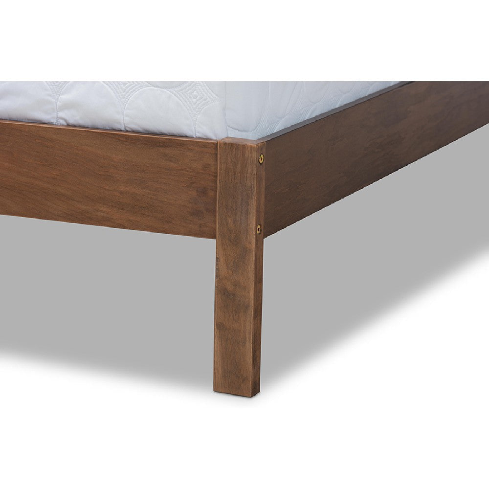Baxton Studio Anthony Modern and Contemporary Walnut Brown Finished Wood King Size Panel Bed