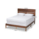 Baxton Studio Anthony Modern and Contemporary Walnut Brown Finished Wood King Size Panel Bed