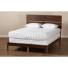 Baxton Studio Anthony Modern and Contemporary Walnut Brown Finished Wood Queen Size Panel Bed