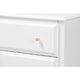 Baxton Studio Naomi Classic and Transitional White Finished Wood 4-Drawer Bedroom Chest WHI-MG0038-White-4DW-Chest