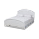 Baxton Studio Elise Classic and Traditional Transitional White Finished Wood Full Size Storage Platform Bed WHI-MG0038-White-Full