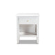 Baxton Studio Naomi Classic and Transitional White Finished Wood 1-Drawer Bedroom Nightstand WHI-MG0038-White-NS