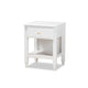 Baxton Studio Naomi Classic and Transitional White Finished Wood 1-Drawer Bedroom Nightstand WHI-MG0038-White-NS
