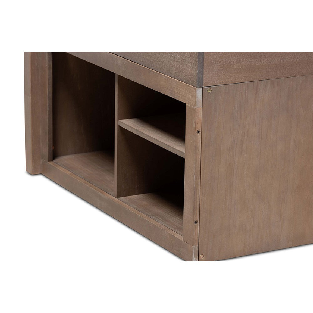 Baxton Studio Levon Modern and Contemporary Antique Oak Finished Wood 4-Drawer Twin Size Storage Bed WHI-MG0042-Antique-Oak-Twin