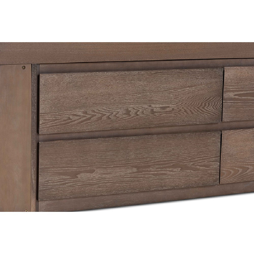 Baxton Studio Levon Modern and Contemporary Antique Oak Finished Wood 4-Drawer Twin Size Storage Bed