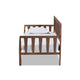 Baxton Studio Midori Modern and Contemporary Transitional Walnut Brown Finished Wood Twin Size Daybed WHI-MG0046-1-Walnut-Daybed