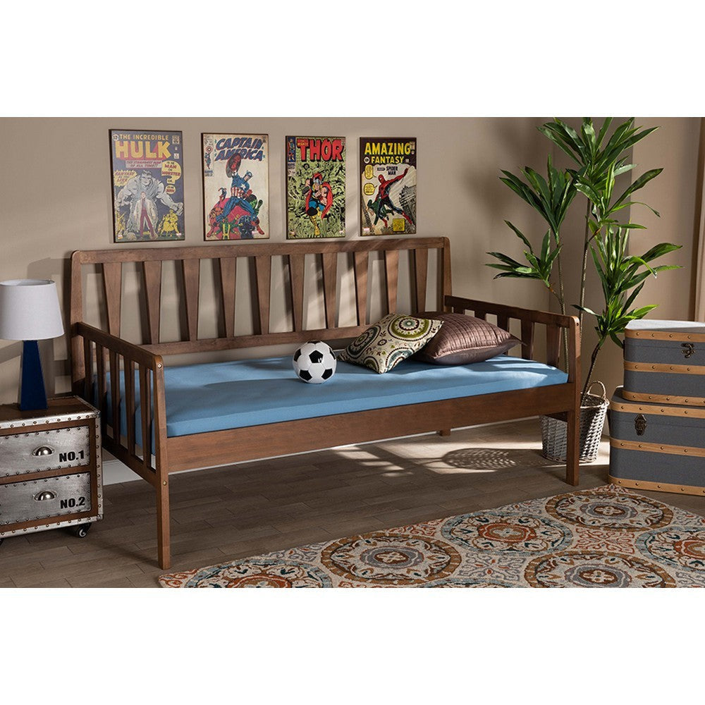 Baxton Studio Midori Modern and Contemporary Transitional Walnut Brown Finished Wood Twin Size Daybed