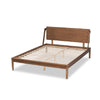 Baxton Studio Sadler Mid-Century Modern Ash Walnut Brown Finished Wood Full Size Platform Bed WHI-MG0047-9-Ash-Walnut-Full