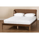 Baxton Studio Sadler Mid-Century Modern Ash Walnut Brown Finished Wood Full Size Platform Bed