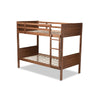 Baxton Studio Elsie Modern and Contemporary Walnut Brown Finished Wood Twin Size Bunk Bed WHI-MG0051-Walnut-Twin-Bunk-Bed