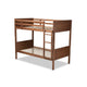 Baxton Studio Elsie Modern and Contemporary Walnut Brown Finished Wood Twin Size Bunk Bed WHI-MG0051-Walnut-Twin-Bunk-Bed