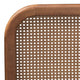Baxton Studio Elston Mid-Century Modern Walnut Brown Finished Wood and Synthetic Rattan Queen Size Platform Bed