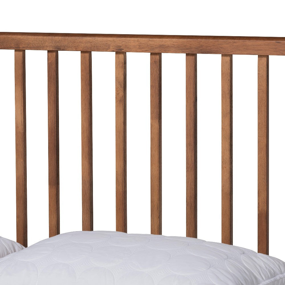 Baxton Studio Neilan Modern and Contemporary Walnut Brown Finished Wood Queen Size Platform Bed