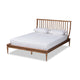 Baxton Studio Abel Classic and Traditional Transitional Walnut Brown Finished Wood Full Size Platform Bed WHI-MG0064-Walnut-Full