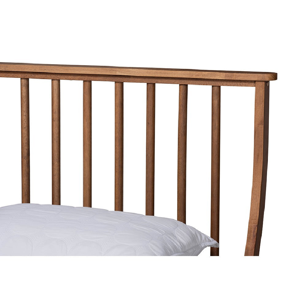 Baxton Studio Abel Classic and Traditional Transitional Walnut Brown Finished Wood Full Size Platform Bed WHI-MG0064-Walnut-Full