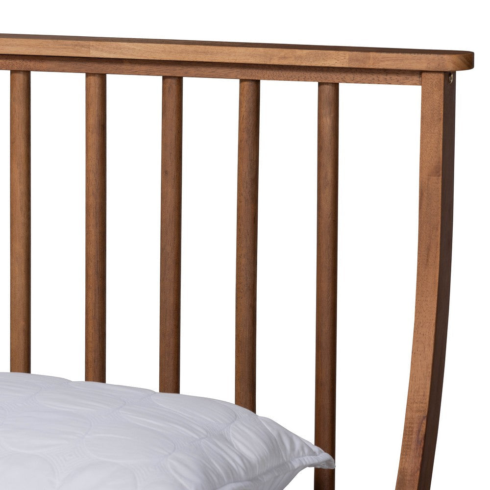 Baxton Studio Abel Classic and Traditional Transitional Walnut Brown Finished Wood King Size Platform Bed WHI-MG0064-Walnut-King