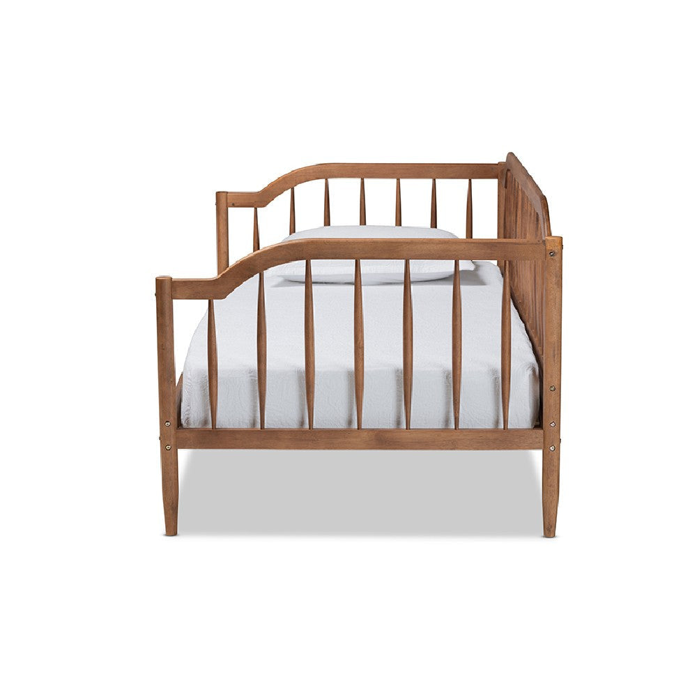 Baxton Studio Parson Classic Mid-Century Modern Walnut Brown Finished Wood Twin Size Daybed WHI-MG0073-1-Walnut-Daybed