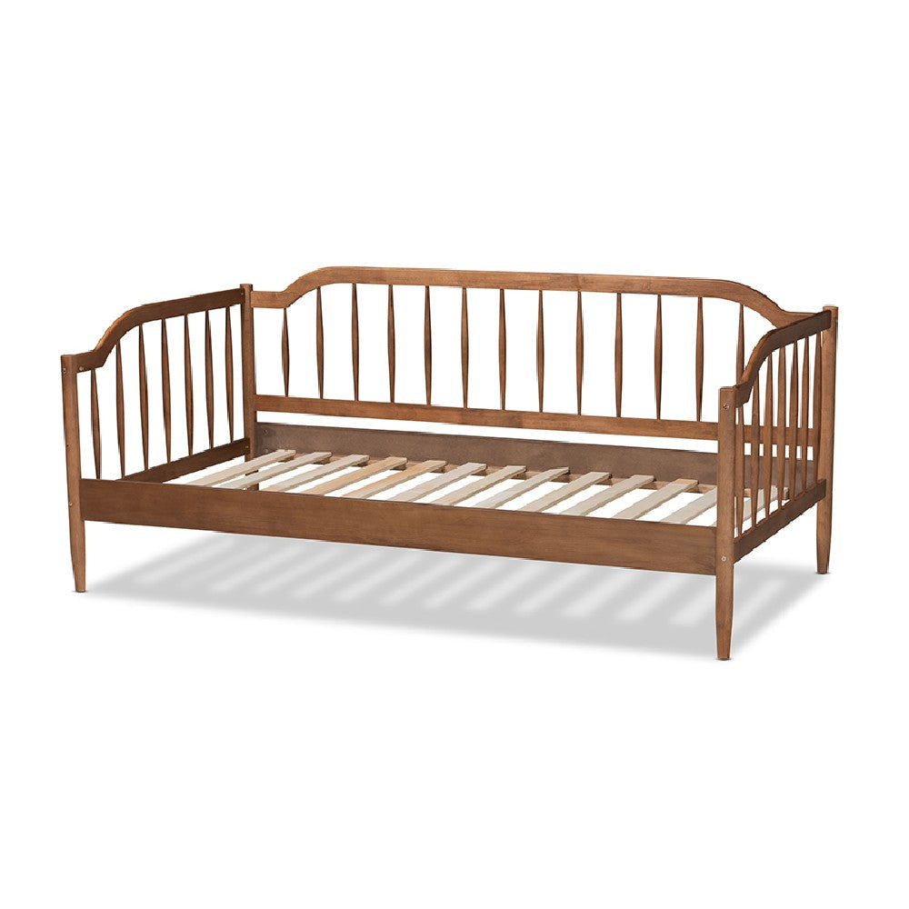 Baxton Studio Parson Classic Mid-Century Modern Walnut Brown Finished Wood Twin Size Daybed WHI-MG0073-1-Walnut-Daybed