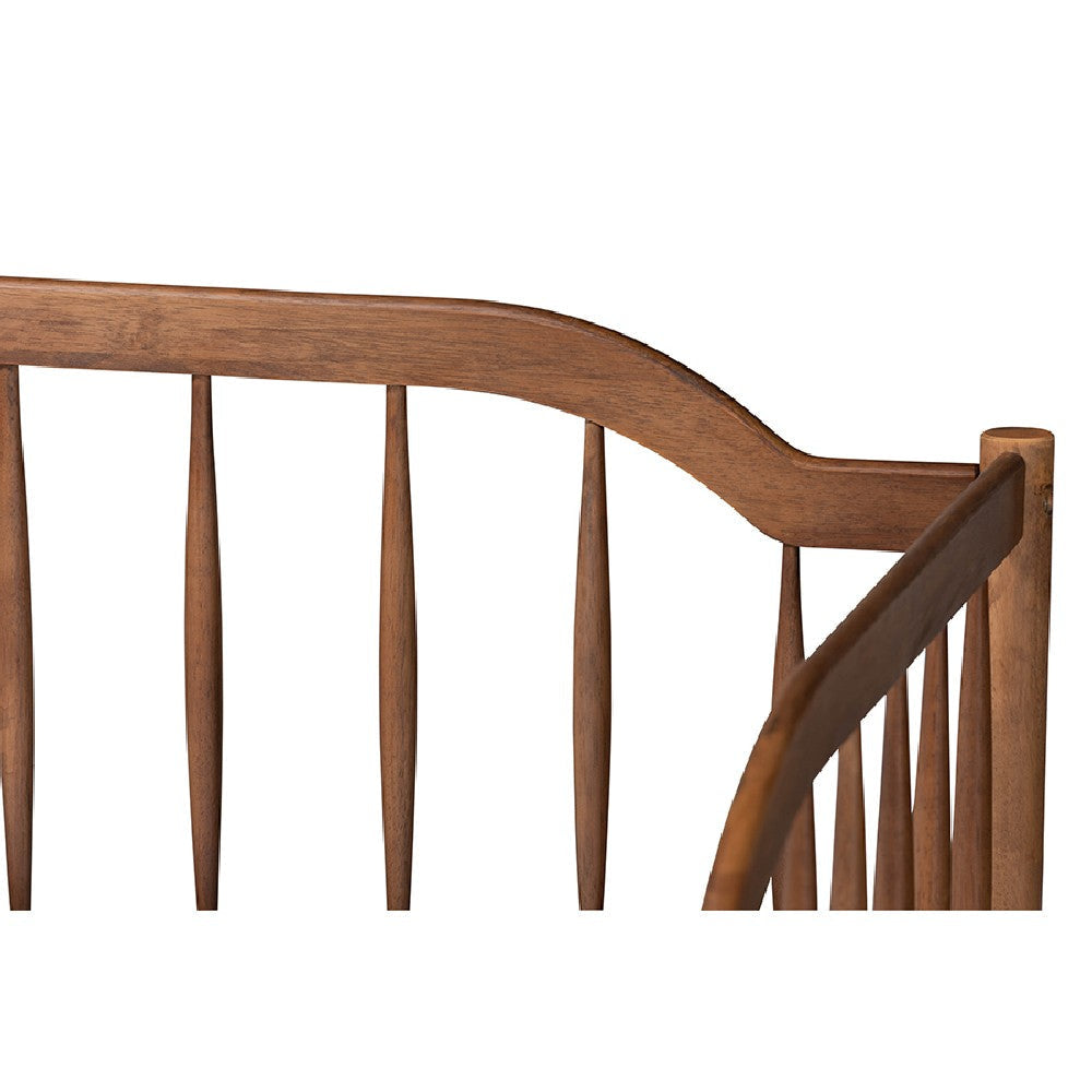 Baxton Studio Parson Classic Mid-Century Modern Walnut Brown Finished Wood Twin Size Daybed WHI-MG0073-1-Walnut-Daybed