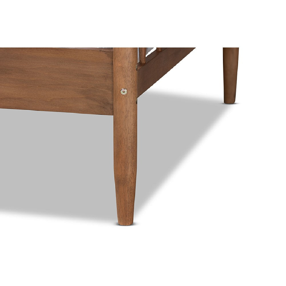 Baxton Studio Parson Classic Mid-Century Modern Walnut Brown Finished Wood Twin Size Daybed WHI-MG0073-1-Walnut-Daybed