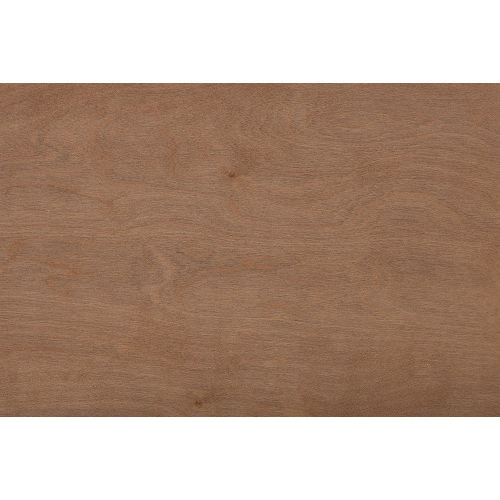 Baxton Studio Decker Mid-Century Modern Transitional Walnut Brown Finished Wood Full Size Platform Bed with Charging Station