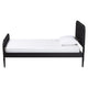 Baxton Studio Lucera Mid-Century Black Full Size Bobbin Bed WHI-MG0110-4-Black-Full