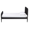 Baxton Studio Lucera Mid-Century Black Twin Size Bobbin Bed WHI-MG0110-4-Black-Twin