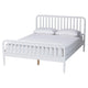 Baxton Studio Lucera Mid-Century White Full Size Bobbin Bed WHI-MG0110-4-White-Full