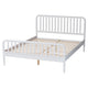 Baxton Studio Lucera Mid-Century White Full Size Bobbin Bed WHI-MG0110-4-White-Full