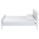 Baxton Studio Lucera Mid-Century White Queen Size Bobbin Bed WHI-MG0110-4-White-Queen