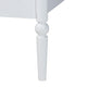Baxton Studio Lucera Mid-Century White Queen Size Bobbin Bed WHI-MG0110-4-White-Queen