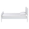 Baxton Studio Lucera Mid-Century White Twin Size Bobbin Bed WHI-MG0110-4-White-Twin