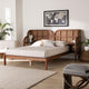 Baxton Studio Cascadia Mid-Century Modern Walnut Brown Wood Queen Size Wingback Platform Bed WHI-MG0225-Walnut-Queen