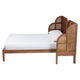 Baxton Studio Cascadia Mid-Century Modern Walnut Brown Wood Queen Size Wingback Platform Bed WHI-MG0225-Walnut-Queen