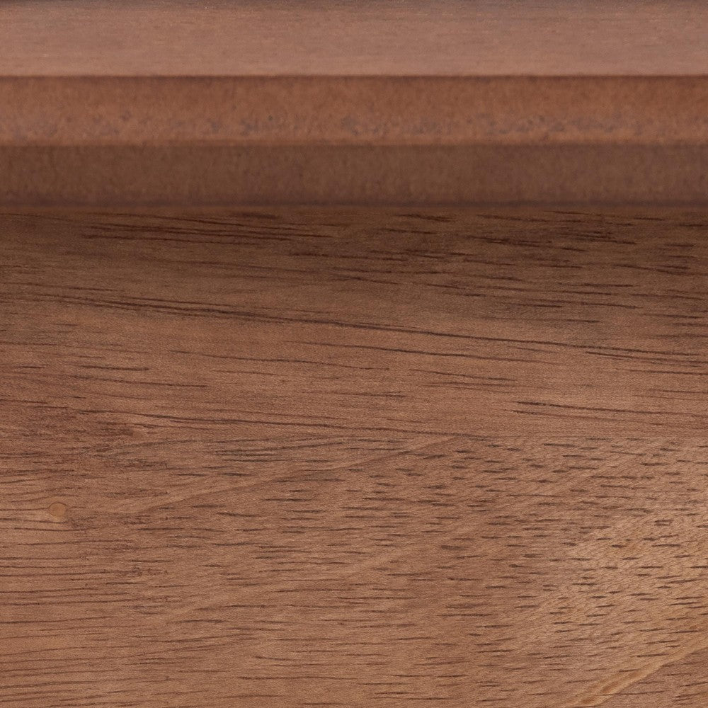 Baxton Studio Elvina Mid-Century Transitional Ash Walnut Wood Queen Size Platform Bed with Built-In Shelves WHI-MG0228-AshWalnut-Queen