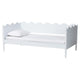 Baxton Studio Malaya Modern White Wood Full Daybed with Scalloped Edges WHI-MG0239-1-White-Daybed-Full