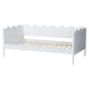 Baxton Studio Malaya Modern White Wood Full Daybed with Scalloped Edges WHI-MG0239-1-White-Daybed-Full